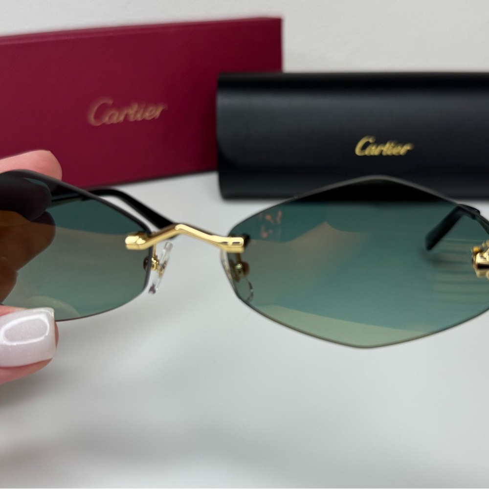Cartier CTO433S 003 Gold Sunglasses Panthere New